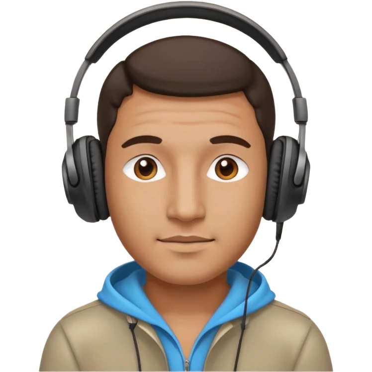 man with headphones emoji