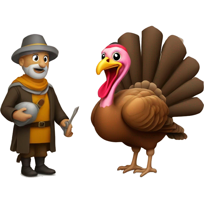 Turkey with pilgrims  emoji