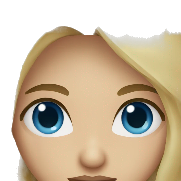rubia ojos azules emoji