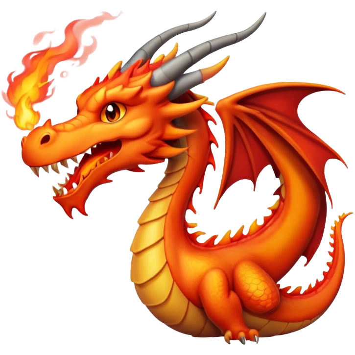 Dragon with fire out of mouth emoji