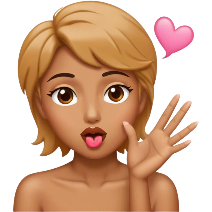 Blowing kiss with two hands  emoji