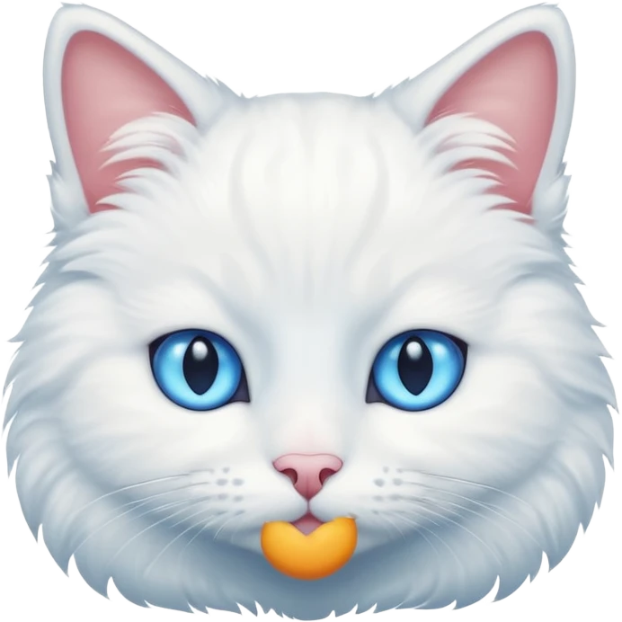 Cat white color  emoji