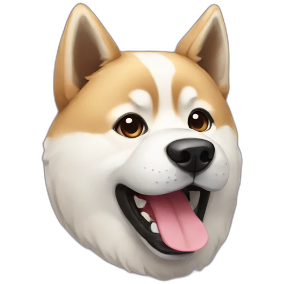 Akita happy emoji