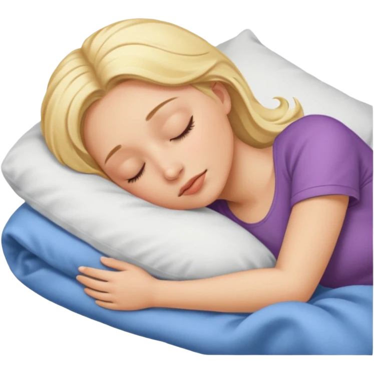 Mujer rubia durmiendo  emoji