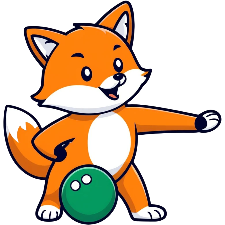 Fox bowling  emoji