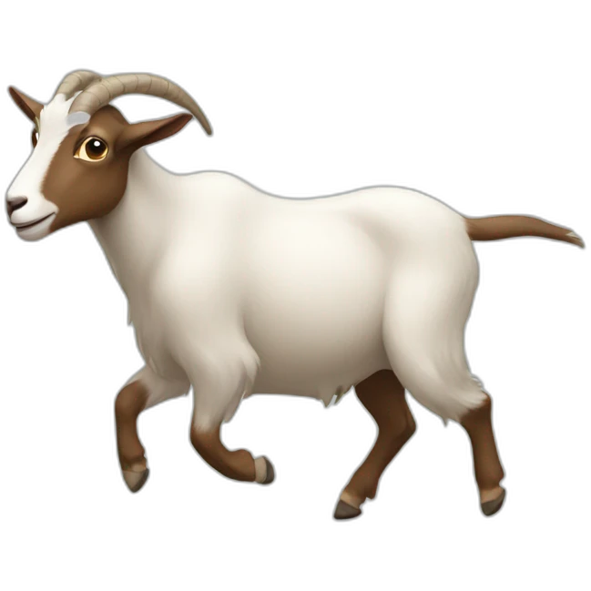 Goat on the move emoji