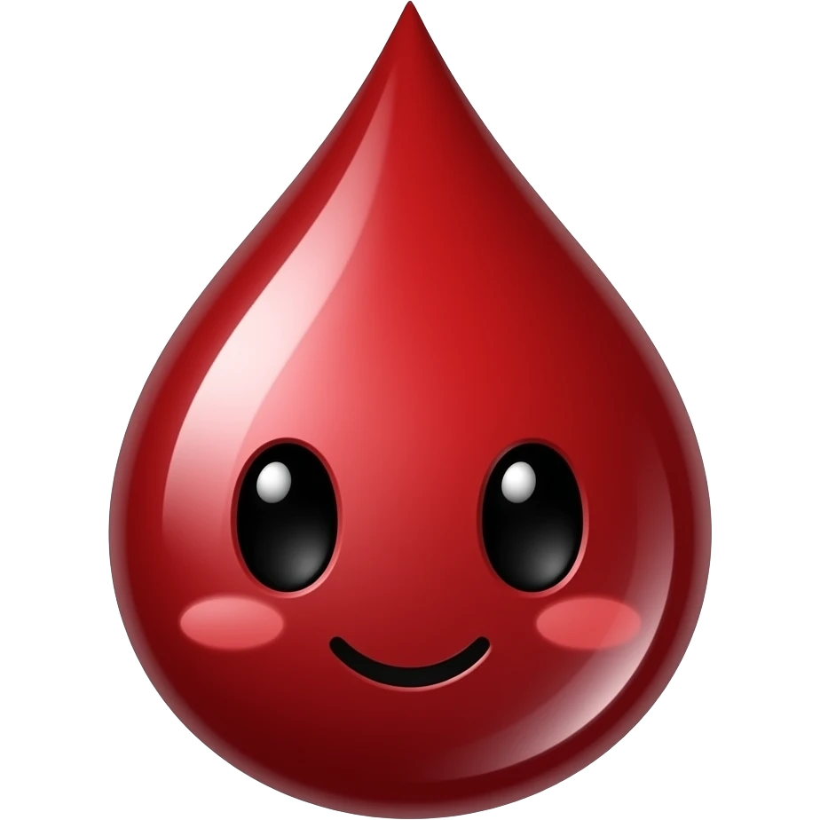Cute blood emoji