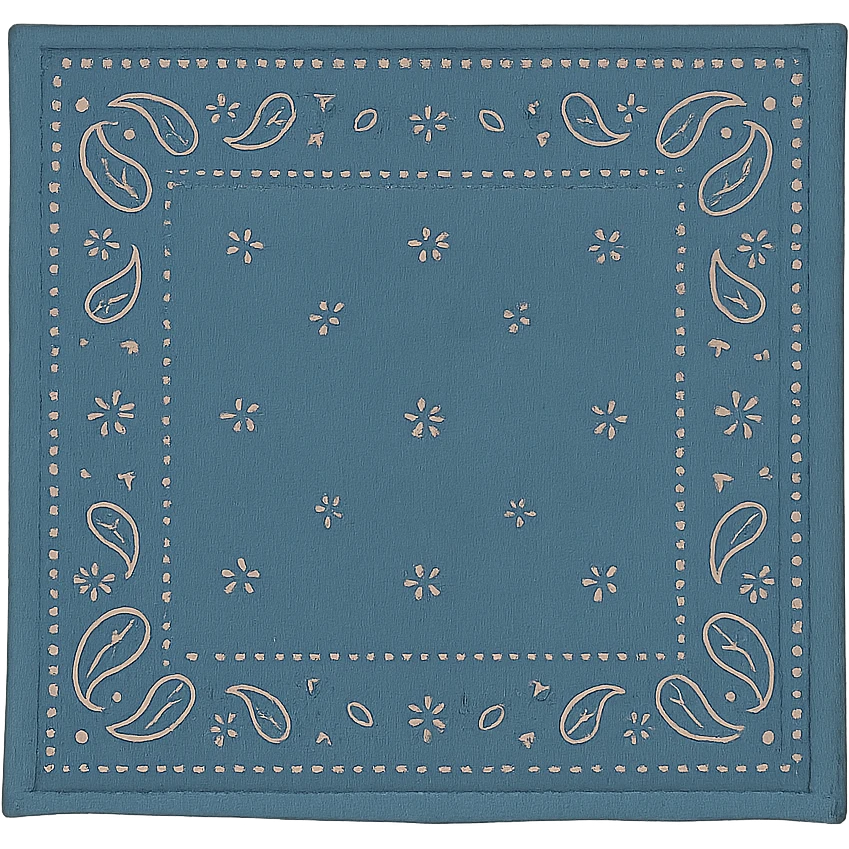 ghibli style unfolded blue bandana, not on anyone emoji