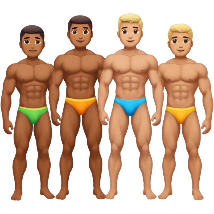 Gay men in thong with big butts emoji