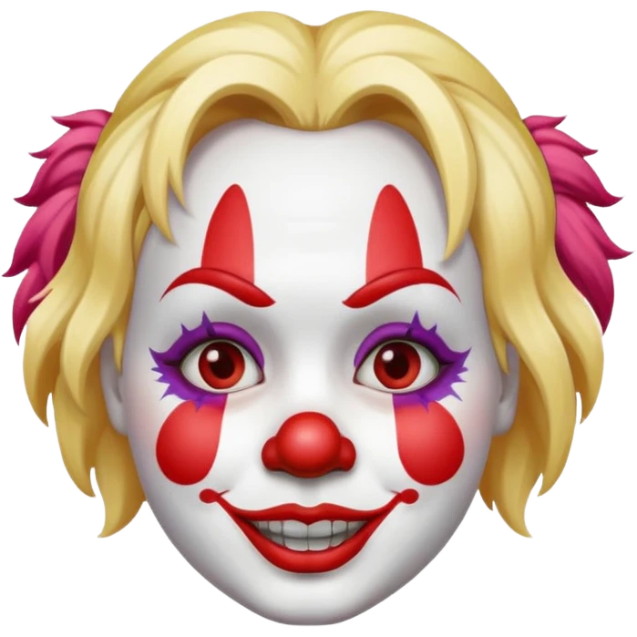Blonde white girl clown emoji