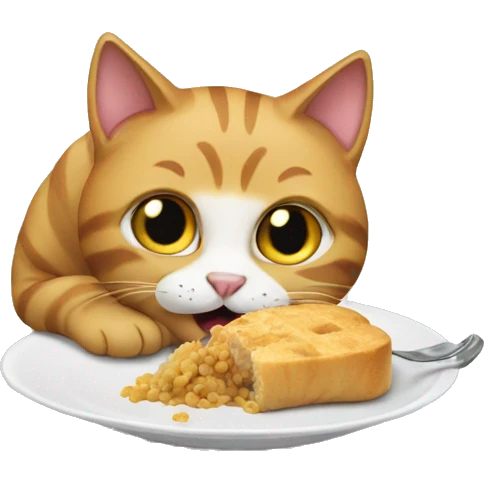 Cat eating  emoji