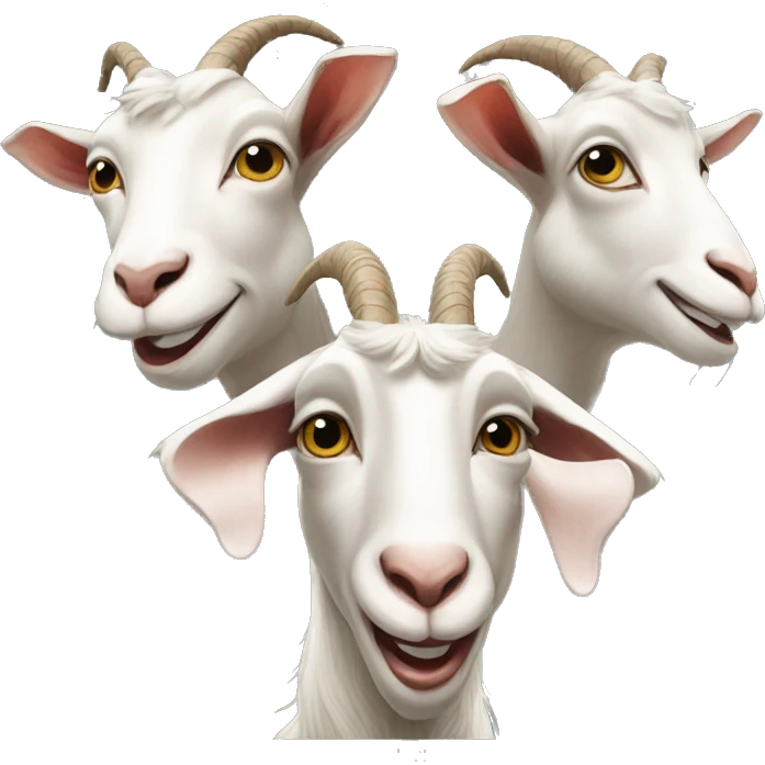 Goats pointing at each other  emoji