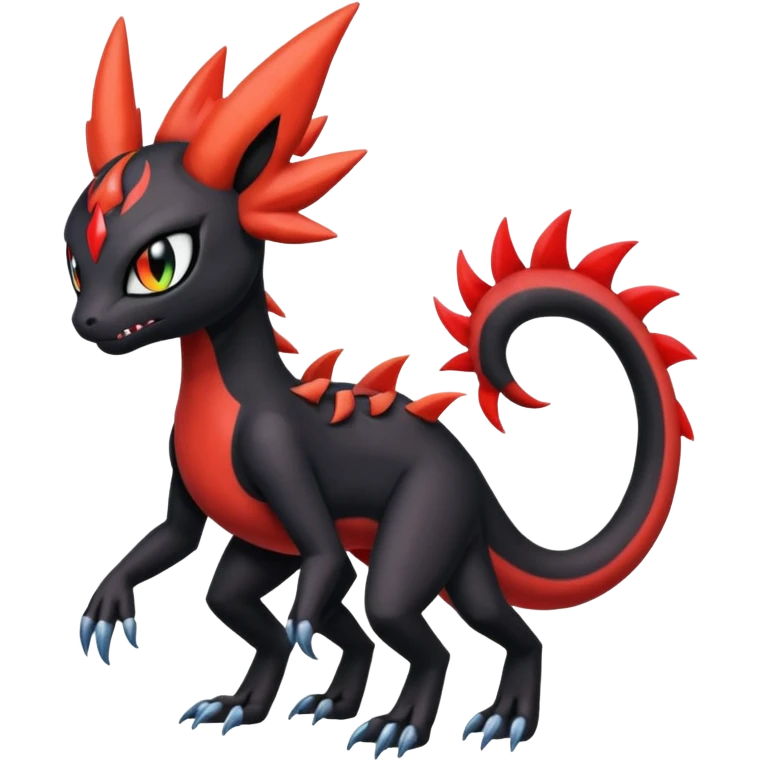 Colorful Cool Badass  Meloetta-Litten-Salandit-Guilmon-Darkrai-Pokémon-Fakémon-fusion-hybrid-creature emoji