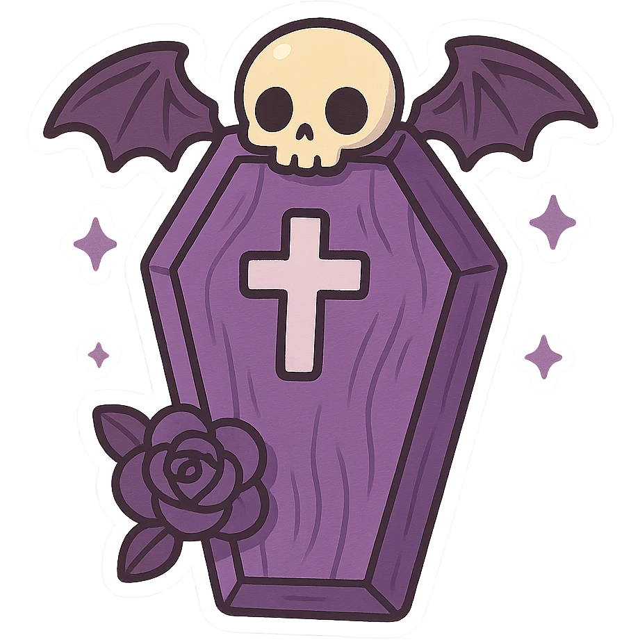 Purple goth object emoji