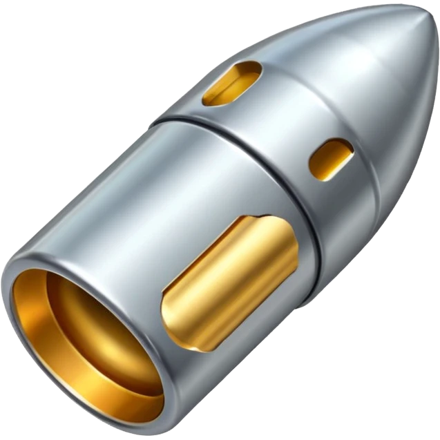 a single bullet sligly ratated to the right side emoji