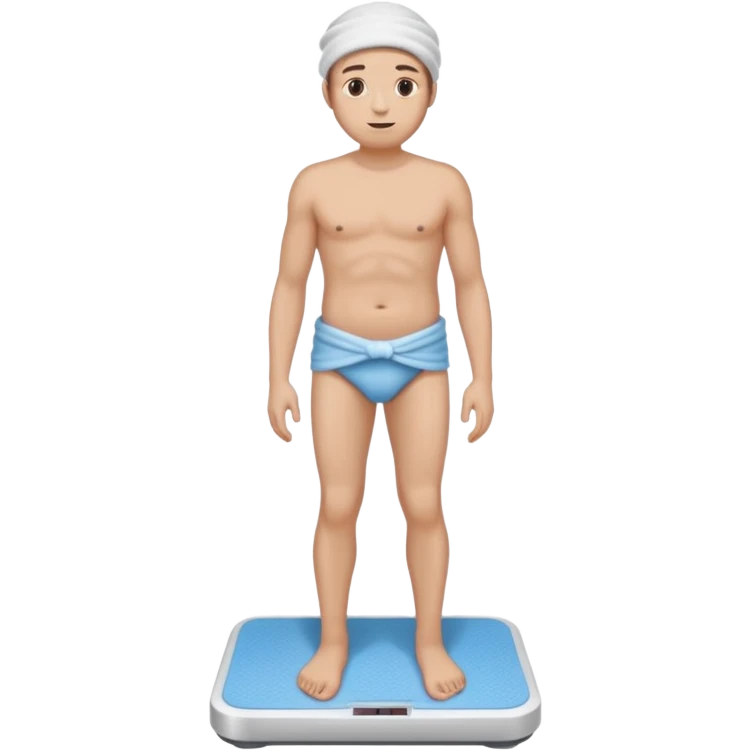 person standing on a bathroom scale emoji