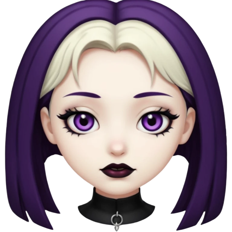 Goth girl with managa emoji