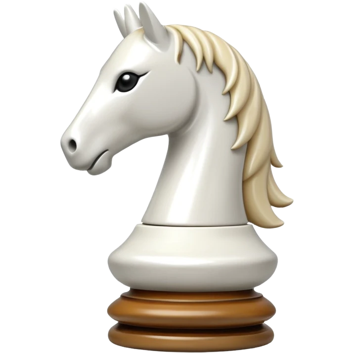 white chess knight emoji