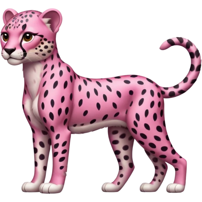 Pink cheetah emoji
