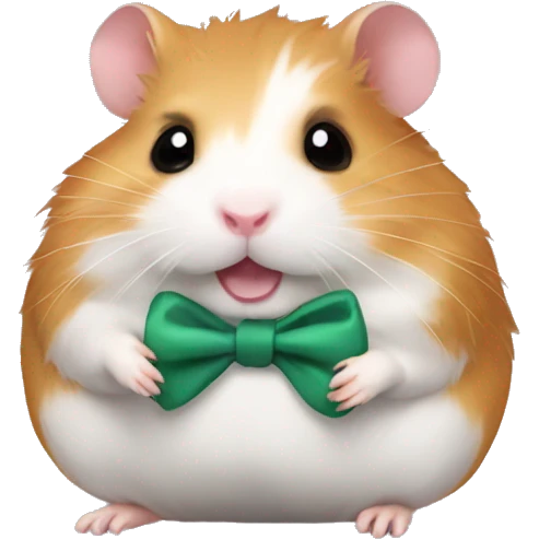 Hamster with a bow  emoji