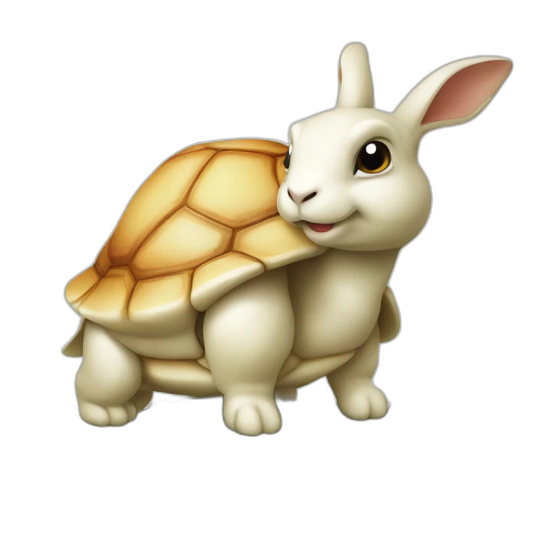 Tortue sur lapin sur chèvre emoji