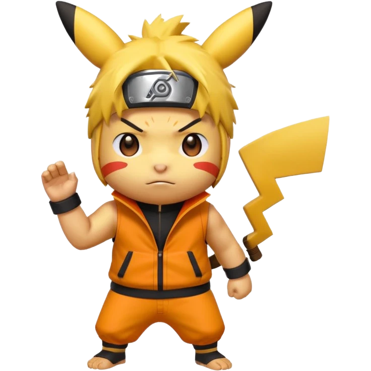 Pikachu dressed Naruto emoji