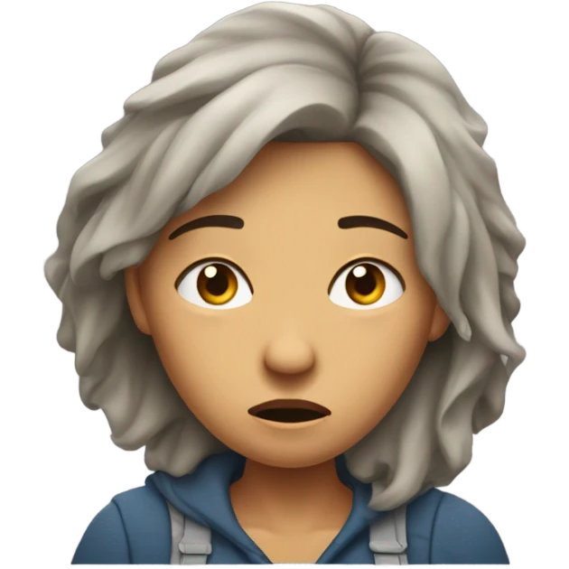 Extremely tired lady emoji