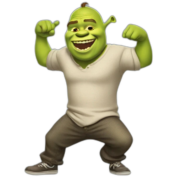 shrek dabbing emoji