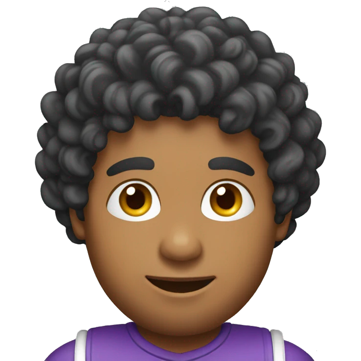 Go kart Indian man curly hair emoji