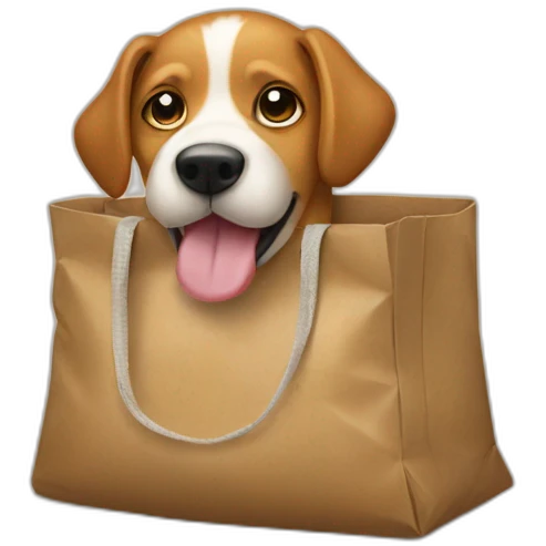 Dog in a Bag emoji