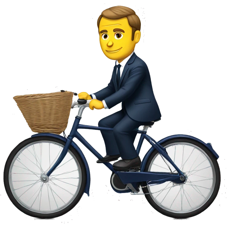 Macron sur un vélo  emoji