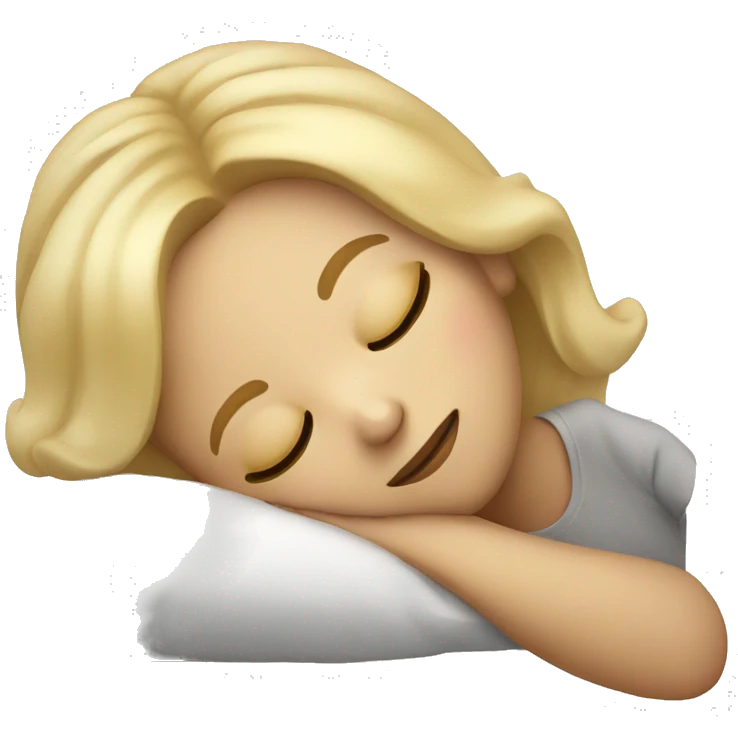 Blonde girl sleeping emoji