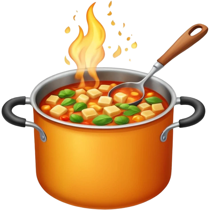 Cooking food in pot  emoji