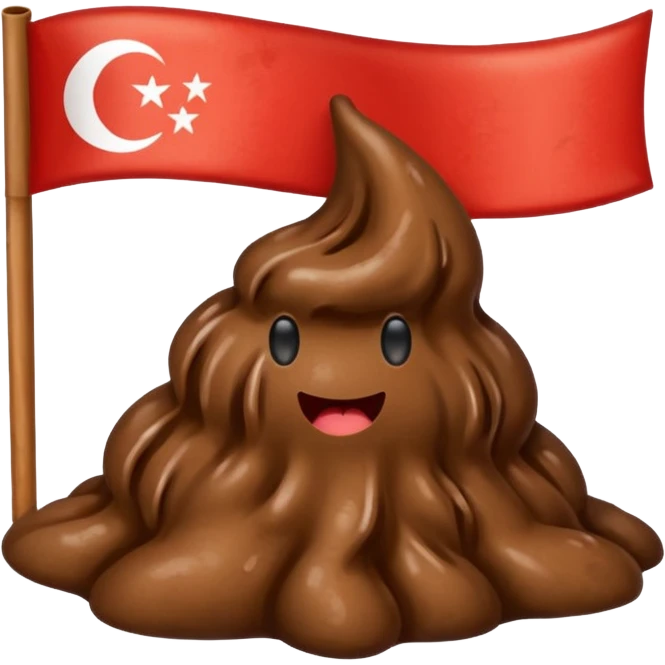 Indonesia flag but poop in mid emoji