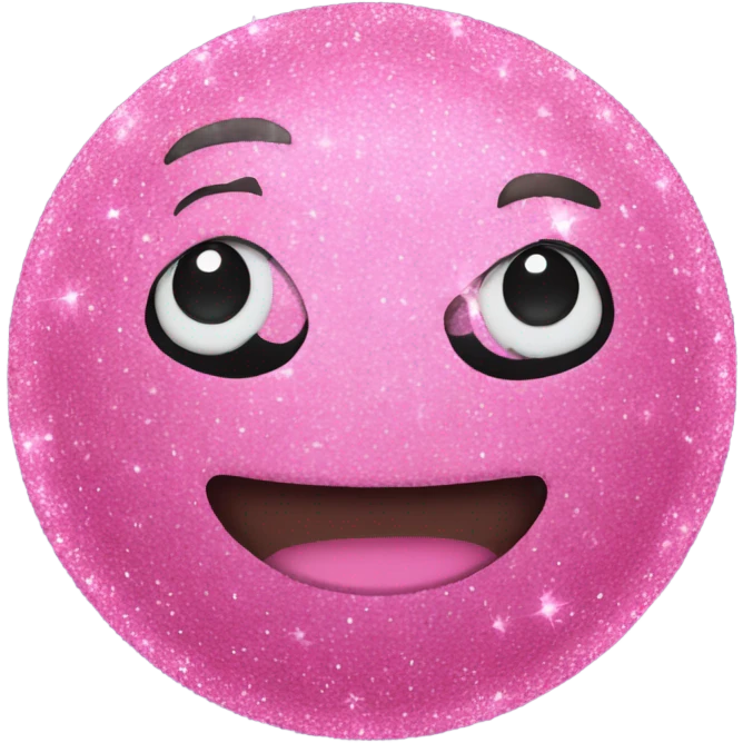 pink glitter ball emoji