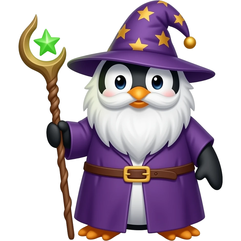 Penguin Wizard emoji