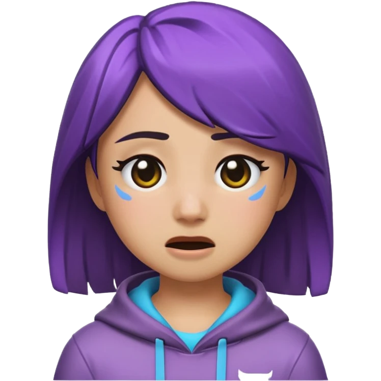 Faire un emoji à partir d'une image du skin fortnite Chani thème emote twitch fond transparent qui pleure. 
    emoji