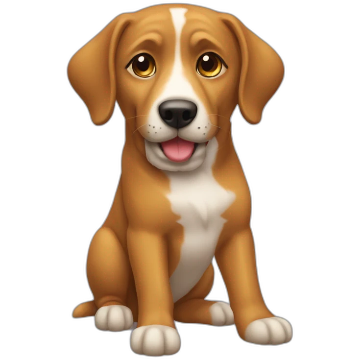 chat sur un chien emoji