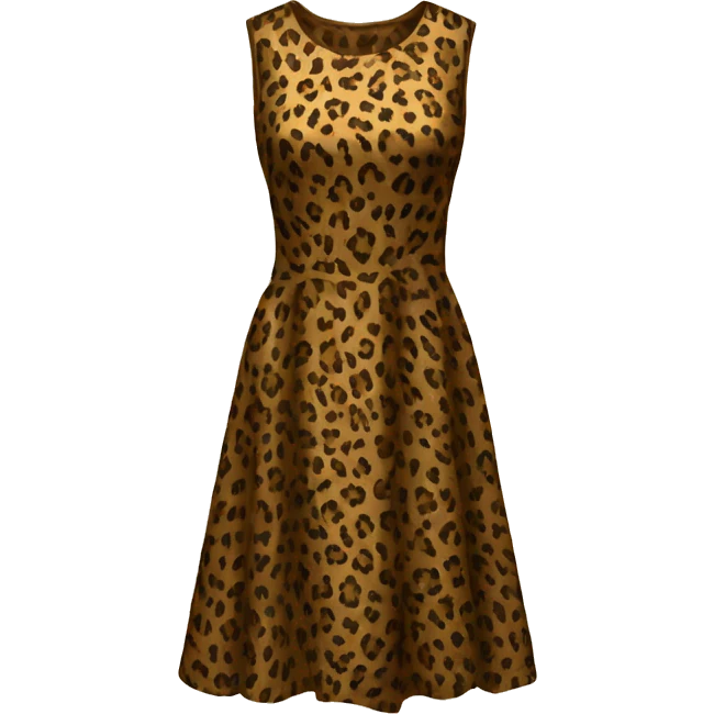 leopard print dress emoji