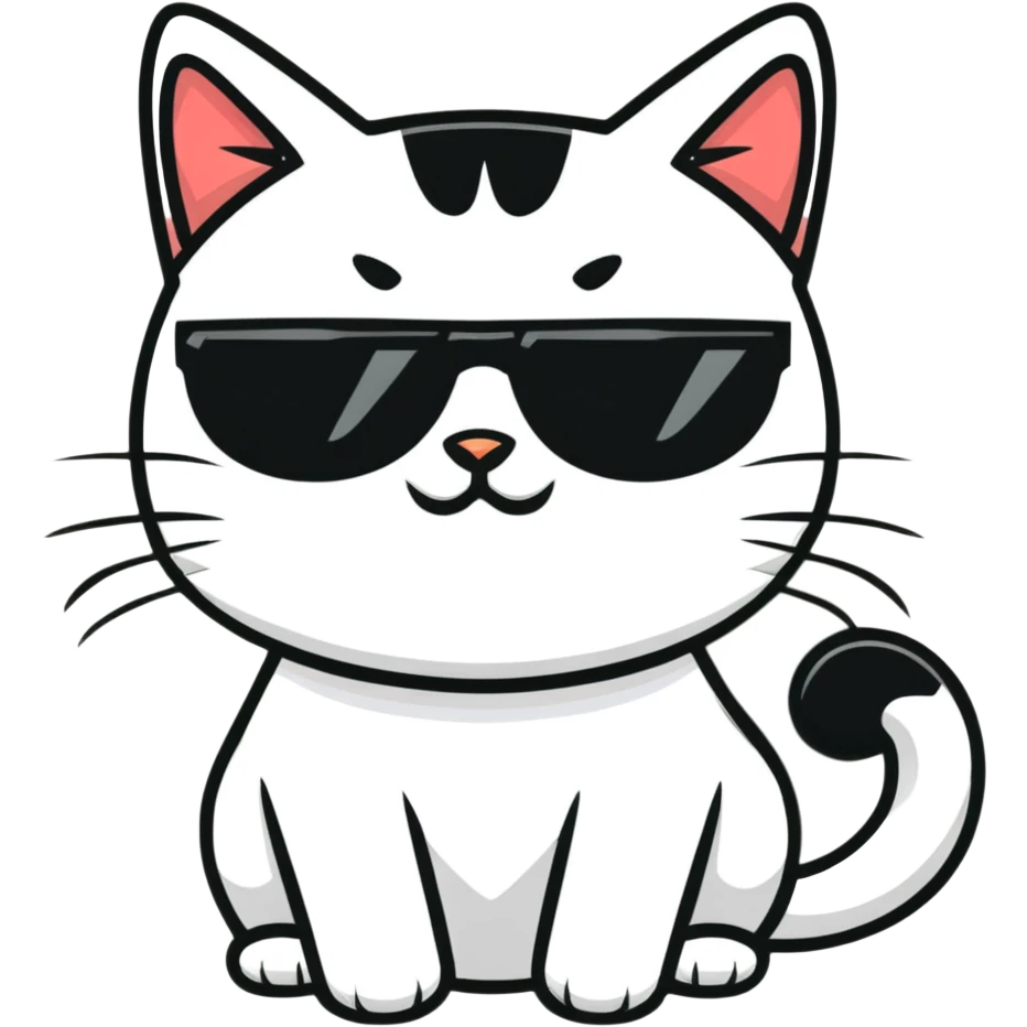 Cat with sunglasses emoji
