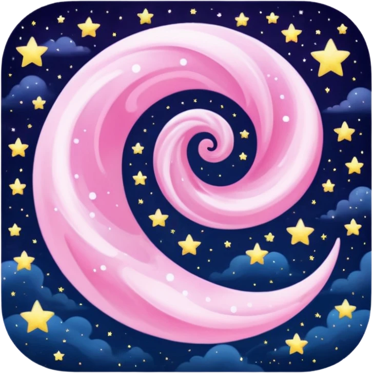 starry night sky, dreams, pink emoji
