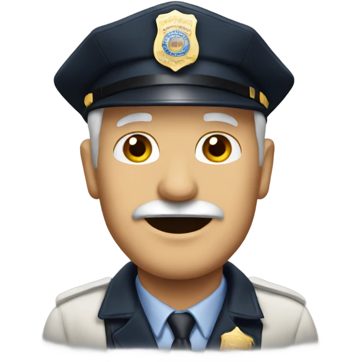 Old man cop emoji