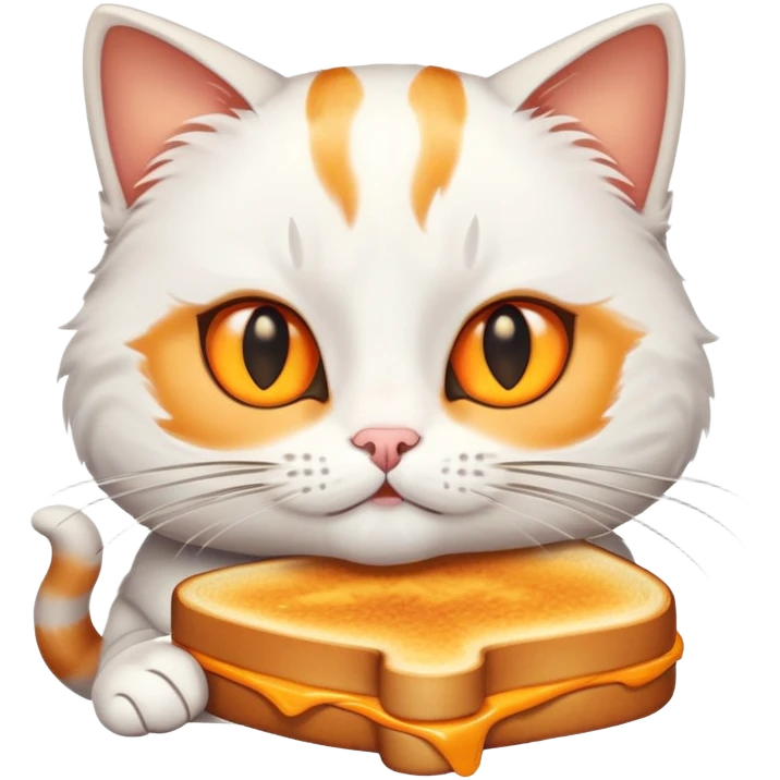 cat making a grilled cheese sandwhich emoji