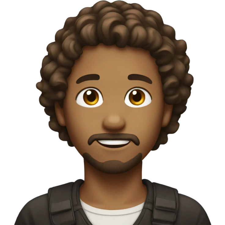 boy with brown wavy hair and a goatee emoji