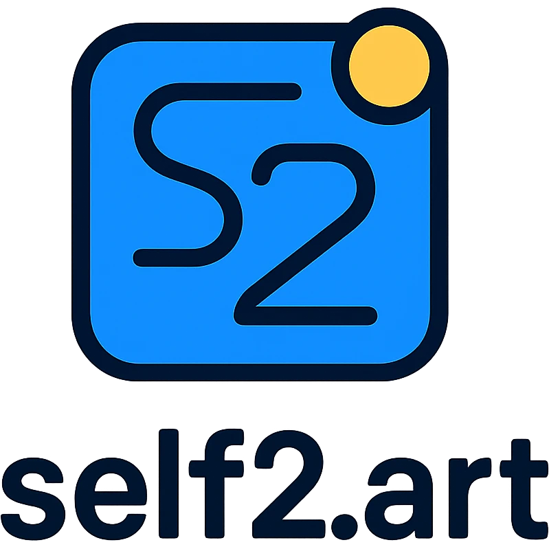 логотип для AI SaaS сервиса self2.art, технологичный стиль, color icon emoji