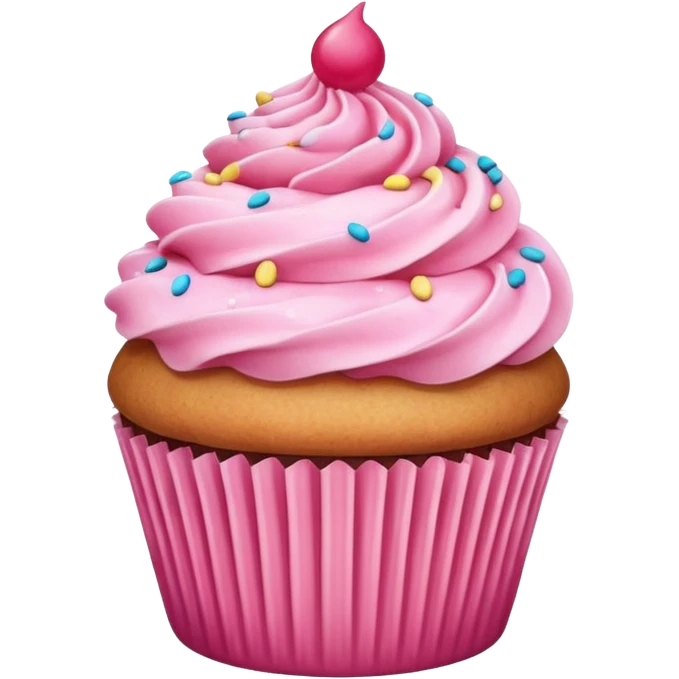 Cupcake with pink icing emoji