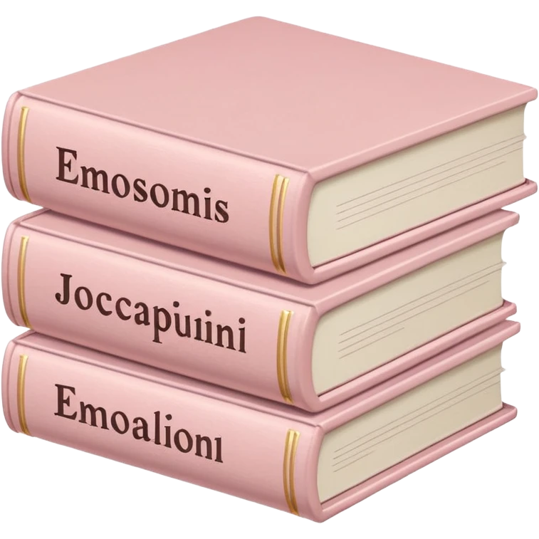 stack of pale pink 5 books emoji