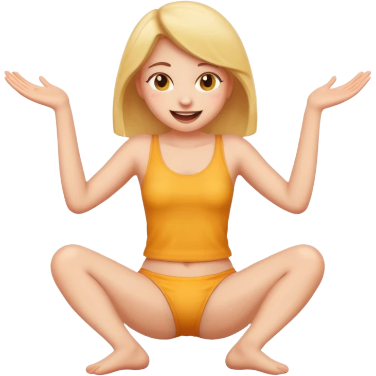 Girl bare bottom spread legs emoji emoji