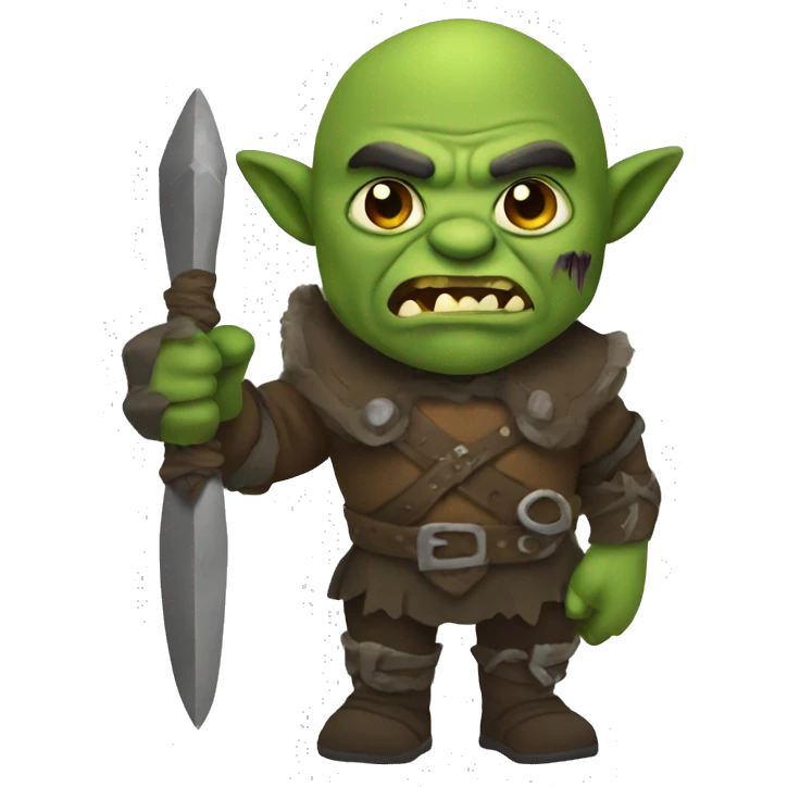 orc in a Halloween costume emoji