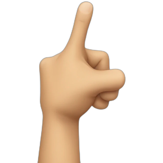 Arm pointing emoji